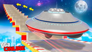GTA 5 - КАК ДАЛЕКО ЛЕТАЮЩАЯ ТАРЕЛКА НЛО СМОЖЕТ ЗАБРАТЬСЯ ПО ЛЕСТНИЦЕ В КОСМОС ? ЭКСПЕРИМЕНТЫ В ГТА 5