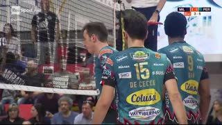 Милан - Перуджа. 26-й тур чемпионата Италии по волейболу. Серия А1. Мужчины. 24.03.19